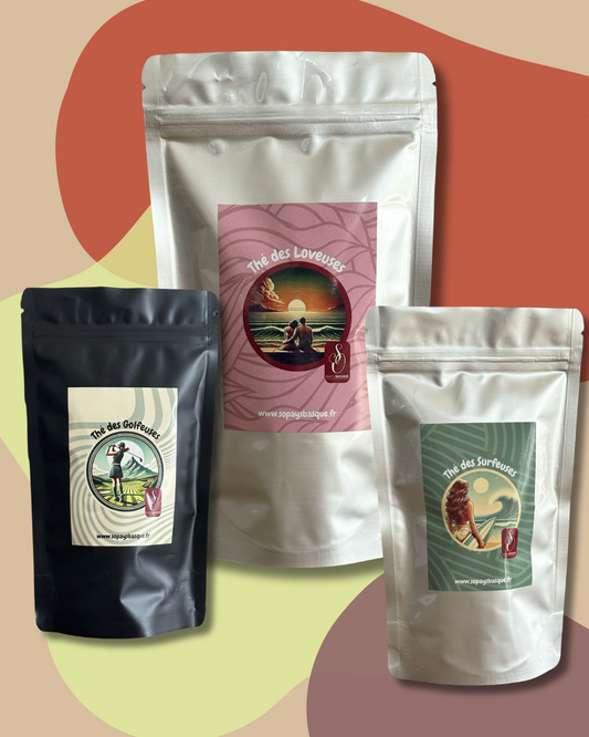Pack découverte bien-être - Thé des Surfeuses, Golfeuses & Loveuses (3 x 100g) So Pays Basque